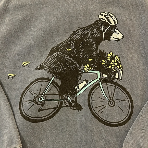 Bear Riding Bicycle sweatshirt - Picture 2 of 3